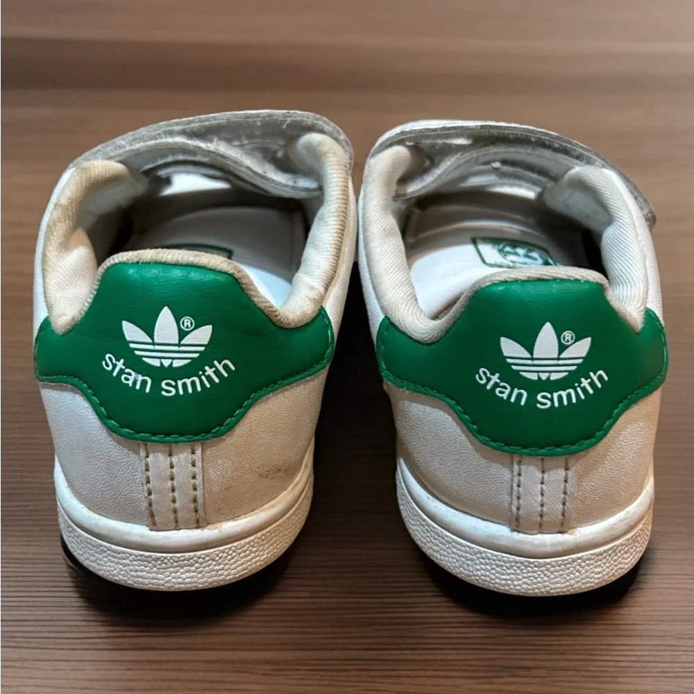 Adidas Stan Smith Shoes Green And White Size 10K Toddler Used Condition